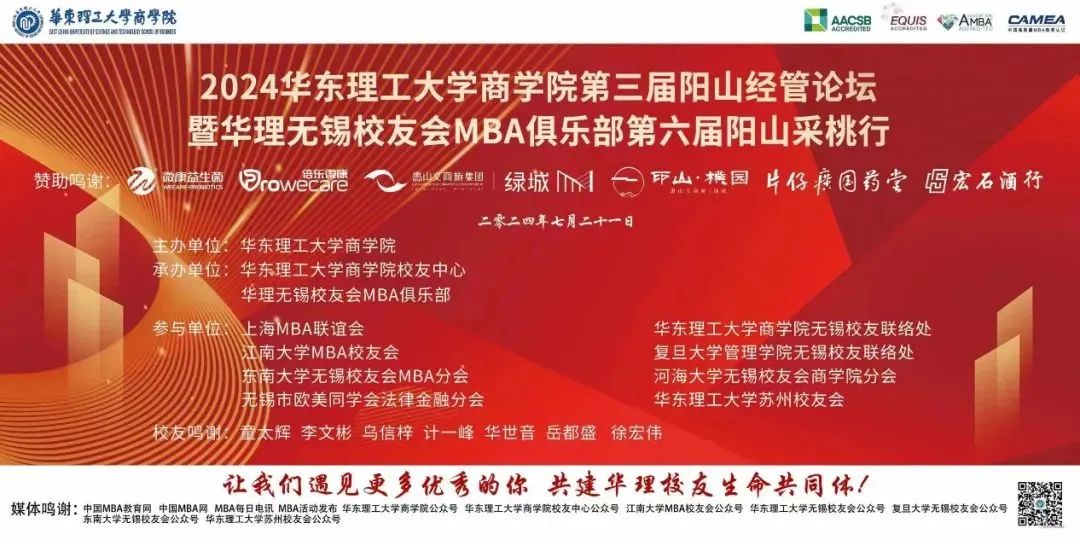 华东理工大学商学院第三届阳山经管论坛暨华理无锡校友会MBA俱乐部第六届阳山采桃行圆满落幕